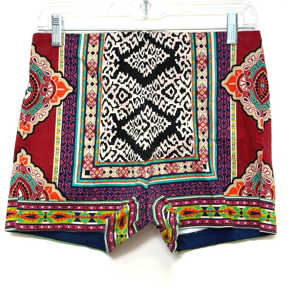 Flying Tomato High Waisted Festival Tribal Stretch Shorts Size Large